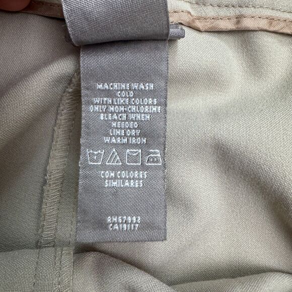 Vintage Y2K Sigrid Olsen Trouser Dress Pants Womens 12 Beige Straight High Rise - Picture 4 of 16